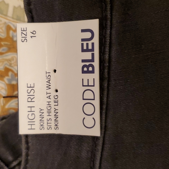 NWT black CODE BLEU SZ 16 jeans - Picture 5 of 6